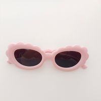 Sweet Solid Color Pc Resin Oval Frame Full Frame Kids Sunglasses sku image 4