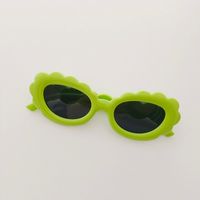 Sweet Solid Color Pc Resin Oval Frame Full Frame Kids Sunglasses sku image 5