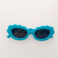 Sweet Solid Color Pc Resin Oval Frame Full Frame Kids Sunglasses sku image 6