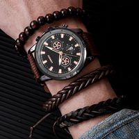 Casual Solid Color Buckle Quartz Men's Watches main image 10