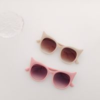 Cartoon Style Solid Color Pc Resin Round Frame Full Frame Kids Sunglasses main image 6