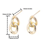 1 Pair Casual Simple Style Chain Copper White Gold Plated Drop Earrings main image 2