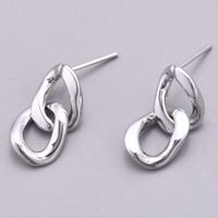 1 Pair Casual Simple Style Chain Copper White Gold Plated Drop Earrings main image 5