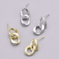 1 Pair Casual Simple Style Chain Copper White Gold Plated Drop Earrings main image 1
