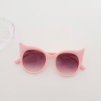 Cartoon Style Solid Color Pc Resin Round Frame Full Frame Kids Sunglasses sku image 4