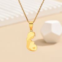Casual Human Stainless Steel Alloy Plating Mother'S Day Women's Pendant Necklace sku image 1