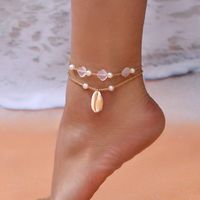 Beach Simple Style Shell Alloy Women's Anklet sku image 1