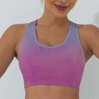 Simple Style Gradient Color Nylon U Neck Active Tops Vest main image 2