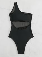 امرأة جنسي اللون الصامد 1 قطعة قطعة واحدة ملابس السباحة main image 4