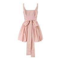 Women's Strap Dress Sexy Square Neck Sleeveless Solid Color Above Knee Casual Daily Beach main image 2