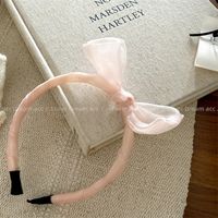 Women's IG Style Sweet Bow Knot Gauze Inlay Pearl Hair Band Hair Tie Hair Claws main image 5