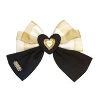 Women's IG Style Sweet Heart Shape Bow Knot Cloth Epoxy Hair Clip Hair Claws main image 3