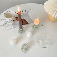 Simple Style Solid Color Glass Candlestick main image 5