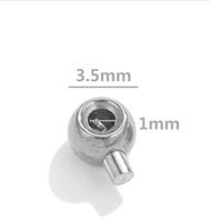 20 PCS/Package 3.5mm Diameter Diameter 3mm Hole 1~1.9mm Stainless Steel Round Polished Ball Plunger sku image 2