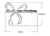 Women's Casual Simple Style Heart Shape Bow Knot Alloy Plating Zircon Hair Clip main image 2