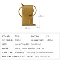 Women's Pu Leather Solid Color Vintage Style Classic Style Flip Cover Phone Wallets main image 3