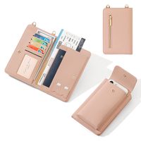 Women's Pu Leather Solid Color Preppy Style Flip Cover Phone Wallets main image 4