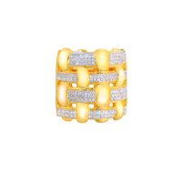 Style Simple Rond Le Cuivre Placage Incruster Zircon Plaqué Or 14k Plaqué Rhodium Anneaux main image 8