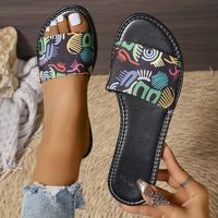 Women's Vintage Style Multicolor Point Toe Slides Slippers main image 2