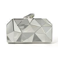 Silver Black Gold Arylic Solid Color Evening Bags main image 3