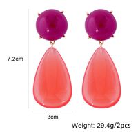 1 Pair Casual Round Water Droplets Enamel Inlay Resin Resin Drop Earrings main image 2