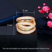 Copper K Gold Plated IG Style Simple Style Inlay Solid Color Zircon Rings main image 2