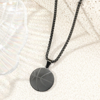 Simple Style Basketball Stainless Steel Unisex Pendant Necklace sku image 1