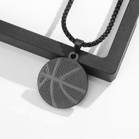 Simple Style Basketball Stainless Steel Unisex Pendant Necklace main image 3