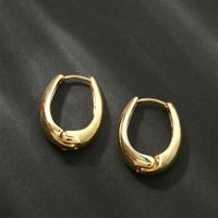 1 Pair Elegant Wedding Romantic U Shape Handmade Alloy K Gold Plated Earrings main image 3