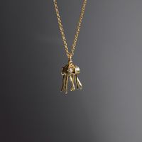 Kupfer Vergoldet Elegant Einfacher Stil Strassenmode Inlay Tintenfisch Perle Halskette Mit Anhänger main image 3