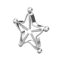 1 Piece Nipple Rings & Studs Classic Style Pentagram Plum Blossom Stainless Steel None None sku image 2
