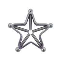 1 Piece Nipple Rings & Studs Classic Style Pentagram Plum Blossom Stainless Steel None None main image 5