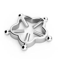 1 Piece Nipple Rings & Studs Classic Style Pentagram Plum Blossom Stainless Steel None None sku image 1