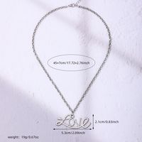 Style Classique Lettre Ferroalliage Alliage De Zinc Unisexe Collier main image 2