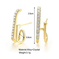 1 Pair IG Style Luxurious Irregular Inlay Alloy Diamond Ear Studs main image 2