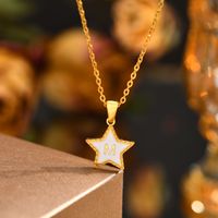 Stainless Steel 18K Gold Plated IG Style Simple Style Pentagram Pendant Necklace main image 6