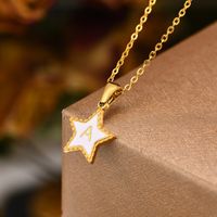Stainless Steel 18K Gold Plated IG Style Simple Style Pentagram Pendant Necklace main image 9
