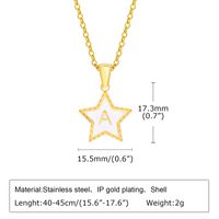 Stainless Steel 18K Gold Plated IG Style Simple Style Pentagram Pendant Necklace sku image 26