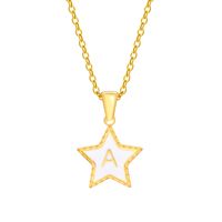Stainless Steel 18K Gold Plated IG Style Simple Style Pentagram Pendant Necklace main image 10