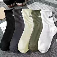 Women's Simple Style Solid Color Polyester Crew Socks A Pair main image 5