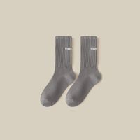 Women's Simple Style Solid Color Polyester Crew Socks A Pair sku image 4