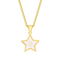 Stainless Steel 18K Gold Plated IG Style Simple Style Pentagram Pendant Necklace sku image 8