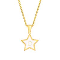 Stainless Steel 18K Gold Plated IG Style Simple Style Pentagram Pendant Necklace sku image 10