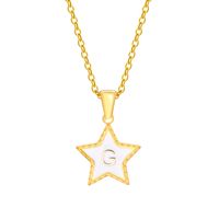Stainless Steel 18K Gold Plated IG Style Simple Style Pentagram Pendant Necklace sku image 21