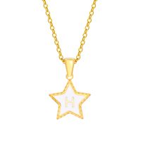 Stainless Steel 18K Gold Plated IG Style Simple Style Pentagram Pendant Necklace sku image 12
