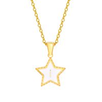 Stainless Steel 18K Gold Plated IG Style Simple Style Pentagram Pendant Necklace sku image 12
