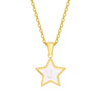 Stainless Steel 18K Gold Plated IG Style Simple Style Pentagram Pendant Necklace sku image 22