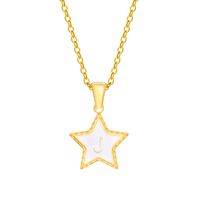 Acier Inoxydable Plaqué Or 18K Style IG Style Simple Pentacle Pendentif sku image 22