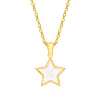 Stainless Steel 18K Gold Plated IG Style Simple Style Pentagram Pendant Necklace sku image 1