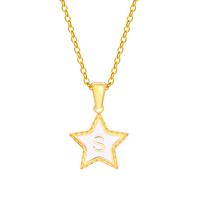 Stainless Steel 18K Gold Plated IG Style Simple Style Pentagram Pendant Necklace sku image 6